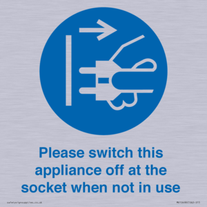 Please switch this appliance off at the socket when not in use